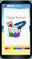 Summer Theme Coloring Pages captura de pantalla 1