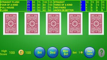 Video Poker Game Affiche