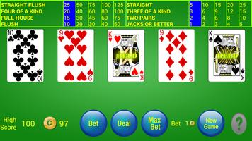 Video Poker Game capture d'écran 1