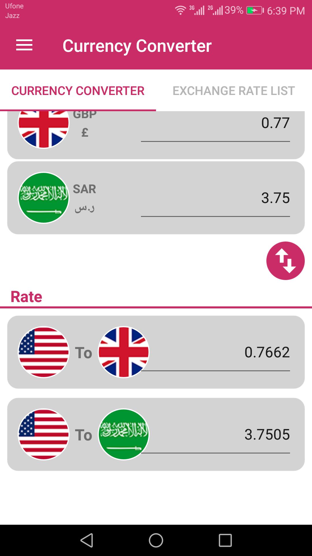 US Dollar To British Pound & Saudi Riyal Converter APK للاندرويد تنزيل