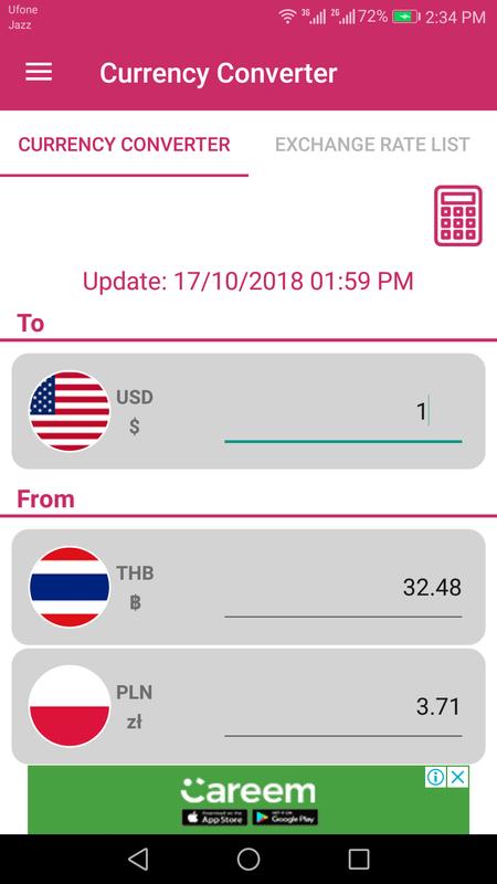 Us Dollar To Thai Baht And Poland Złoty Converter For Android Apk Us Dollar To Thai Baht And Poland Złoty Converter Screenshot 1