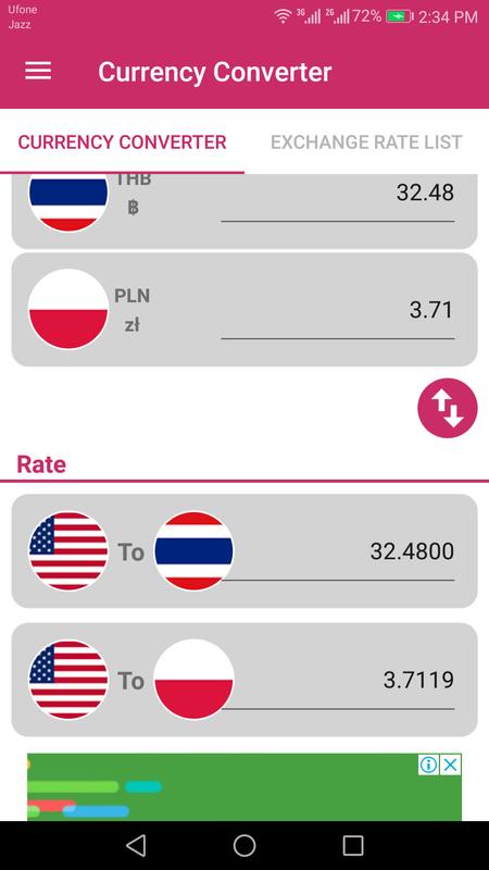 Us Dollar To Thai Baht And Poland Złoty Converter For Android Apk Us Dollar To Thai Baht And Poland Złoty Converter Screenshot 2
