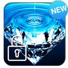 écran de verrouillage diamant pluie icône
