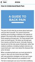 A Guide to Back Pain स्क्रीनशॉट 1