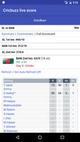 برنامه‌نما Live Cricket Score عکس از صفحه