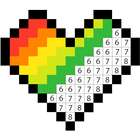 Ausmalen gemäß Nummer - Color by Number Zeichen