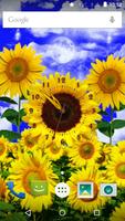 Sunflower Clock постер