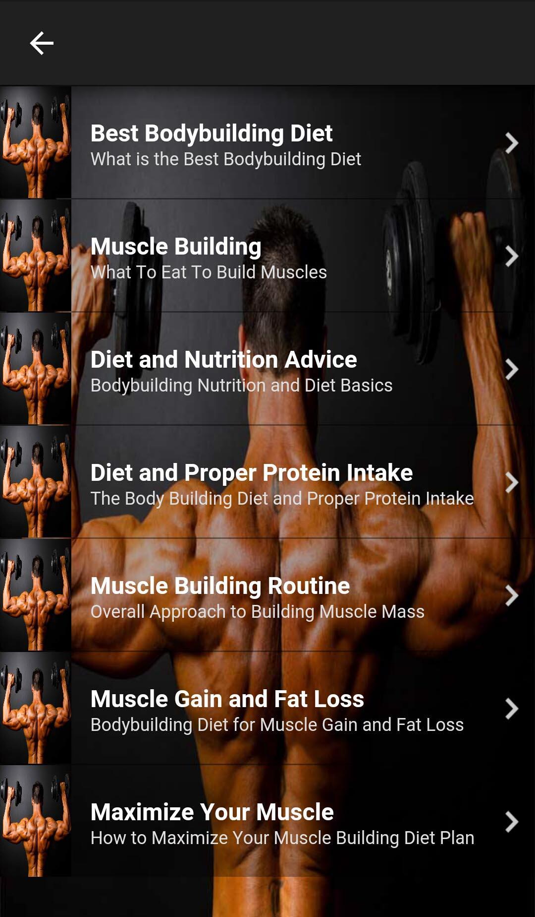 Bodybuilding Diet And Exercise For Android Apk Download - body building roblox weightlifting hack