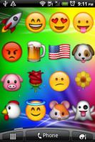 Emoji clock and battery widget Affiche