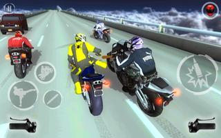 Superhero 3D Vegas City Ride - Moto Racing Fight screenshot 1