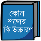 কোন শব্দের কি উচ্চারণ simgesi