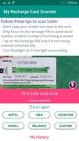 Airtel, Idea, Vodafone Recharge Card Scanner постер