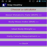 StayHealthyCalculators captura de pantalla 1