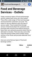 Guide To Food and Beverages Services capture d'écran 2