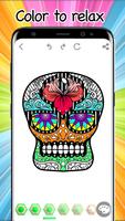 Sugar Skulls Mandala halloween Coloring Free Book Cartaz