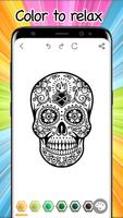 Sugar Skulls Mandala halloween Coloring Free Book imagem de tela 1