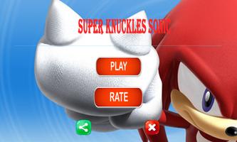 Super knuckles red sonic jump and run پوسٹر