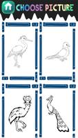 oiseaux à colorier livre capture d'écran 2