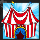 cirque livre de coloriage icône