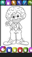 clown, livre de coloriage capture d'écran 3