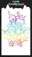 Livre de coloration de fleurs Affiche