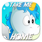 Helping Baby Unicorn Home Game Zeichen