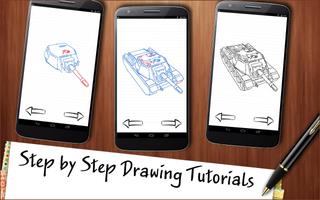 Drawing App Tanks and War Machines Affiche