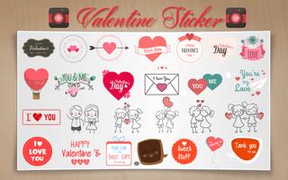 Photo Sticker Valentine Affiche