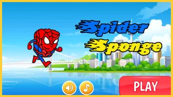 Sponge Spider Bob Jungle Run پوسٹر