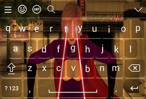 Super Girl Keyboard Theme syot layar 1