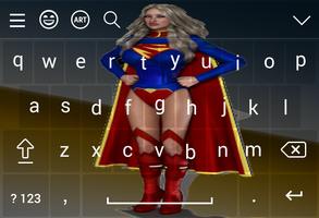 Super Girl Keyboard Theme capture d'écran 3