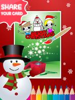 Christmas Greeting Cards Paint Affiche