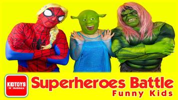 Superheroes Battle Funny Kids capture d'écran 3