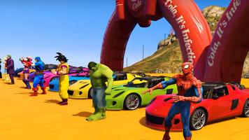 Super heroes Car Driving Simulator 2018 (Kids Fun) syot layar 2