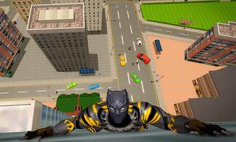 Black Superhero Panther Grand City Survival Poster