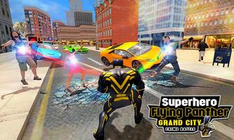 Black Superhero Panther Grand City Survival imagem de tela 1