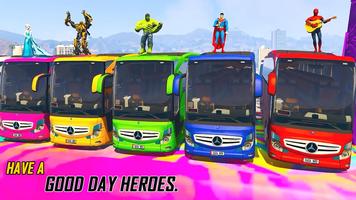 Superhero Modern Bus Coach Driver Simulator 2018 syot layar 3