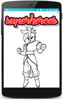 Superheroes coloring pages for kids اسکرین شاٹ 3