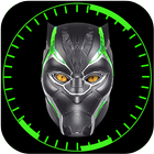 Black Iron Superhero Panther Robot Machine Rescue Zeichen