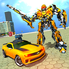 Flying Superhero Car Robot Transform Games أيقونة