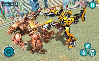Flying Superhero Car Robot Transform Games الملصق