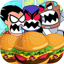 super heros titans Burgers Simulation : restaurant APK