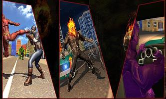 Grand Monster Ghost Skull Fire superhero Attack screenshot 2