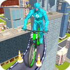 Real Superhero BMX Rider Racing Game ikon