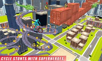 Real Superhero BMX Rider Racing Game Affiche