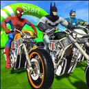 Superheroes Bike Racing Downhill APK