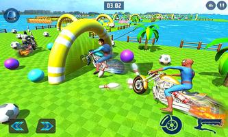 Superheroes Bike Racing Downhill captura de pantalla 1