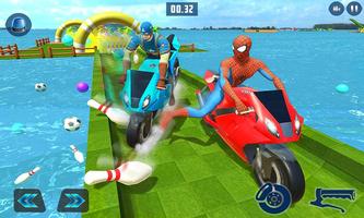 Superheroes Bike Racing Downhill captura de pantalla 2