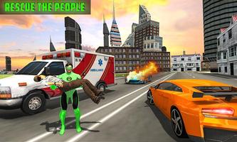 Real Green Ring Superhero City Rescue Mission imagem de tela 2