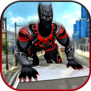 Flying Black Panther Superhero City Rescue Mission APK